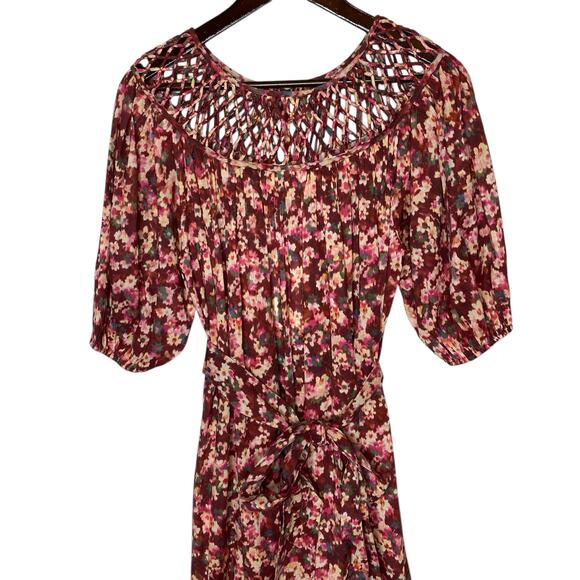 Merlette Andersson Floral Woven Midi Dress in Terracotta NEW, size Small - Picture 3 of 5